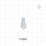 Male Luer Lock, Tubing Port, Clear - 0.17 inch - 0.145 inch ID/0.254 inch - 0.26 inch OD (4.32 mm - 3.68 mm/6.45 mm - 6.6 mm) - 712991