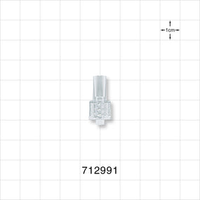 Male Luer Lock, Tubing Port, Clear - 0.17 inch - 0.145 inch ID/0.254 inch - 0.26 inch OD (4.32 mm - 3.68 mm/6.45 mm - 6.6 mm) - 712991