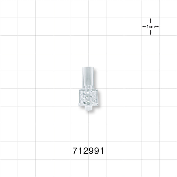 Male Luer Lock, Tubing Port, Clear - 0.17 inch - 0.145 inch ID/0.254 inch - 0.26 inch OD (4.32 mm - 3.68 mm/6.45 mm - 6.6 mm) - 712991