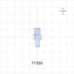 Female Luer Lock, Tubing Port, Clear - 0.134 inch -0.124 inch ID/0.2 inch - 0.204 inch OD (3.4 mm - 3.15 mm/5.08 mm - 5.18 mm) - 71350