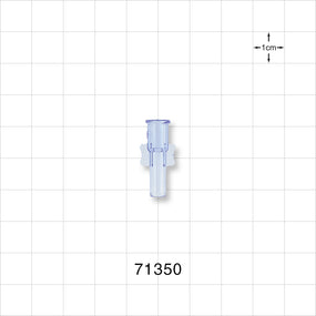 Female Luer Lock, Tubing Port, Clear - 0.134 inch -0.124 inch ID/0.2 inch - 0.204 inch OD (3.4 mm - 3.15 mm/5.08 mm - 5.18 mm) - 71350