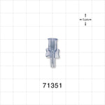 Female Luer Lock, Tubing Port, Clear - 0.079 inch - 0.088 inch ID/0.15 inch - 0.154 inch OD (2.01 mm - 2.24 mm/3.81 mm - 3.91 mm) - 71351