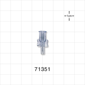 Female Luer Lock, Tubing Port, Clear - 0.079 inch - 0.088 inch ID/0.15 inch - 0.154 inch OD (2.01 mm - 2.24 mm/3.81 mm - 3.91 mm) - 71351