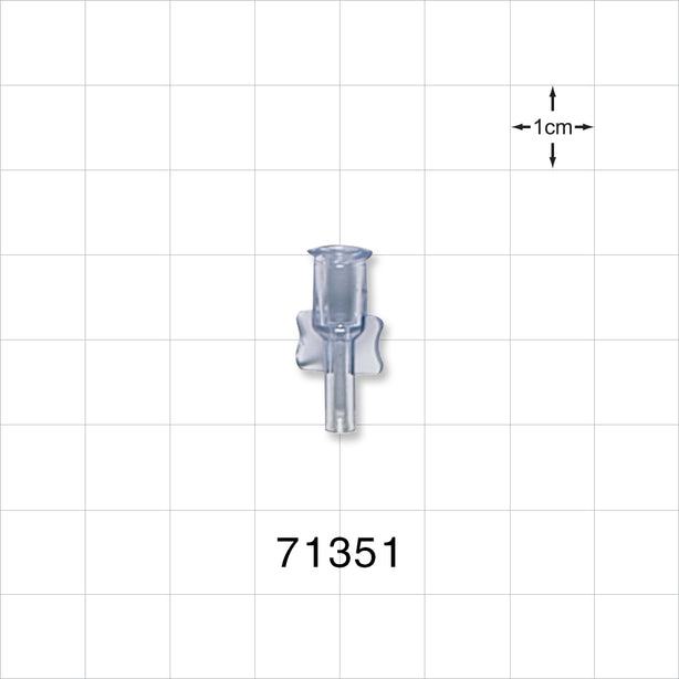 Female Luer Lock, Tubing Port, Clear - 0.079 inch - 0.088 inch ID/0.15 inch - 0.154 inch OD (2.01 mm - 2.24 mm/3.81 mm - 3.91 mm) - 71351