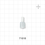 Male Luer Lock, Tubing Port, Clear - 0.155 inch ID/0.2 inch - 0.207 inch OD (3.94 mm/5.08 mm - 5.26 mm) - 71618