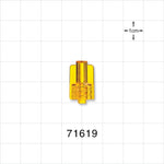 Male Luer Lock, Tubing Port, Yellow - 0.092 inch - 0.076 inch ID (2.34 mm - 1.93 mm) - 71619