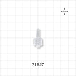 Male Luer Lock, Tubing Port, Clear - 0.077 inch - 0.088 inch ID/0.15 inch - 0.154 inch OD (1.96 mm - 2.24 mm/3.81 mm - 3.91 mm) - 71627