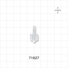 Male Luer Lock, Tubing Port, Clear - 0.077 inch - 0.088 inch ID/0.15 inch - 0.154 inch OD (1.96 mm - 2.24 mm/3.81 mm - 3.91 mm) - 71627