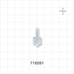 Male Luer Lock, Tubing Port, Clear - 0.106 inch ID/ 0.15 inch - 0.154 inch OD (2.69 mm/3.81 mm - 3.91 mm) - 716281