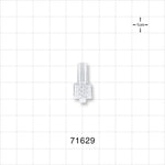 Male Luer Lock, Tubing Port, Clear - 0.134 inch - 0.123 inch ID/0.254 inch - 0.26 inch OD (3.4 mm - 3.1 mm/6.5 mm - 6.6 mm) - 71629