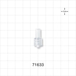 Male Luer Lock, Tubing Port, Clear - 0.146 inch - 0.135 inch ID/0.254 inch OD (3.71 mm - 3.43 mm/6.45 mm) - 71633