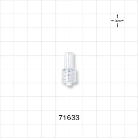 Male Luer Lock, Tubing Port, Clear - 0.146 inch - 0.135 inch ID/0.254 inch OD (3.71 mm - 3.43 mm/6.45 mm) - 71633