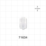 Male Luer Lock, Tubing Port, Clear - 0.132 inch - 0.124 inch ID (3.35 mm - 3.15 mm) - 71634