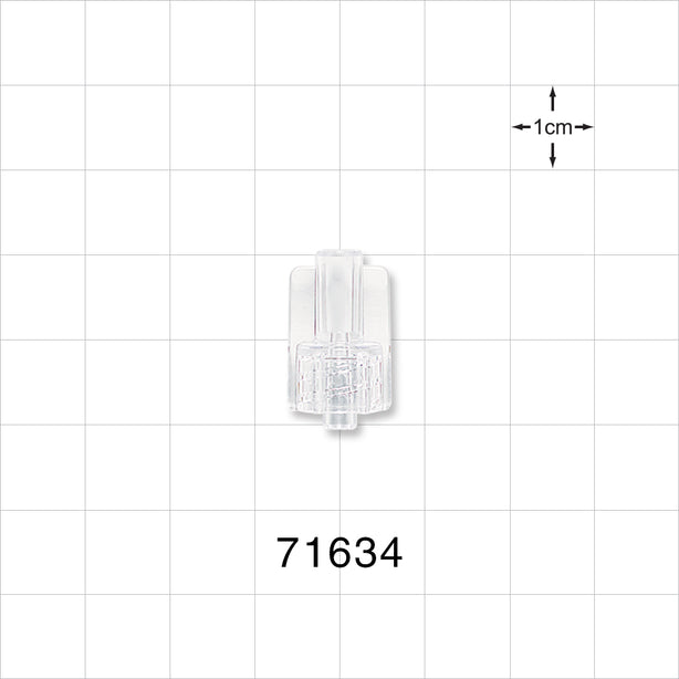 Male Luer Lock, Tubing Port, Clear - 0.132 inch - 0.124 inch ID (3.35 mm - 3.15 mm) - 71634