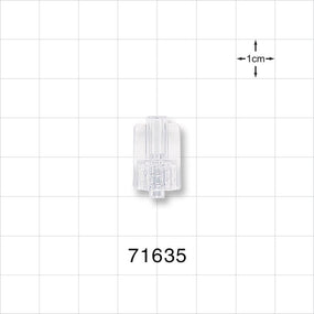 Male Luer Lock, Tubing Port, Clear - 0.101 inch - 0.095 inch ID (2.57 mm - 2.41 mm) - 71635