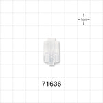 Male Luer Lock, Tubing Port, Clear - 0.164 inch - 0.158 inch ID (4.17 mm - 4.01 mm) - 71636