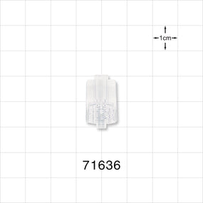 Male Luer Lock, Tubing Port, Clear - 0.164 inch - 0.158 inch ID (4.17 mm - 4.01 mm) - 71636