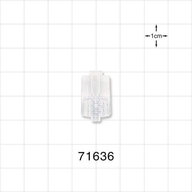 Male Luer Lock, Tubing Port, Clear - 0.164 inch - 0.158 inch ID (4.17 mm - 4.01 mm) - 71636