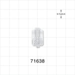 Male Luer Lock, Tubing Port, Clear - 0.125 inch - 0.118 inch ID (3.18 mm - 3 mm) - 71638