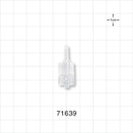 Male Luer Lock, Tubing Port, Clear - 0.105 inch ID/0.154 inch - 0.192 inch OD (2.67 mm/3.91 mm - 4.88 mm) - 71639