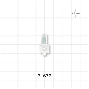 Male Luer Lock, Tubing Port, Clear - 0.192 inch - 0.182 inch ID/0.254 inch - 0.26 inch OD (2.28 mm) - 71677