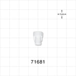 Push-On Male Luer Cap, Vented, White -  - 71681
