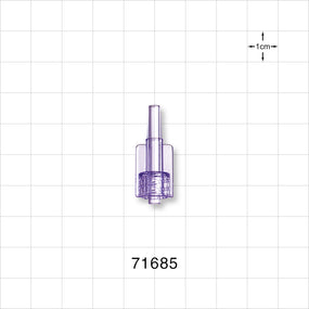 Male Luer Lock, Tubing Port, Clear - 0.154 inch - 0.22 inch OD (3.91 mm - 5.64 mm) - 71685