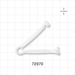 Non-Reopening Clamp, White - 1.41 inch (35.8 mm) Sealing Length - 72970