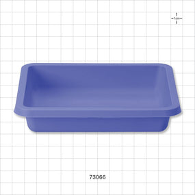 Shallow Tray, Blue - 4.74 inch x 5.4 inch x 1 inch (120.4 mm x 137.2 mm x 25.4 mm) - 73066