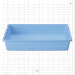 Deep Tray, Blue - 9.72 inch x 11 inch x 2 inch (246.9 mm x 279.4 mm x 50.8 mm) - 73067