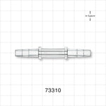 Straight Connector, Barbed, Clear - Fits 3/16 inch ID Tubing (0.188 inch, 4.76 mm) - 73310