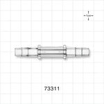 Straight Connector, Barbed, Clear - Fits 1/4 inch ID Tubing (0.25 inch, 6.35 mm) - 73311