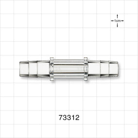 Straight Connector, Barbed, Clear - Fits 3/8 inch ID Tubing (0.375 inch, 9.53 mm) - 73312