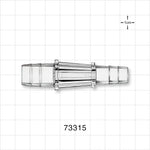 Straight Connector, Reducer, Barbed, Clear - Fits 1/2 inch x 3/8 inch ID Tubing (0.5 inch x 0.375 inch, 12.7 mm x 9.53 mm) - 73315