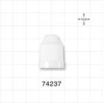 Ribbed Child Resistant Screw Cap, White for 74225 and 74226 - 0.76 inch Diameter (19.4 mm) - 74237