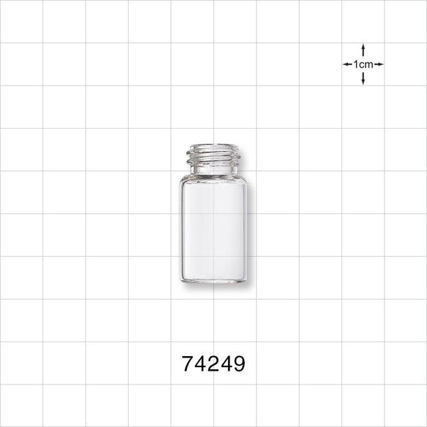 Glass Bottle, Clear - 3 ml, 0.1 oz.; Neck Finish: 13/415 - 74249