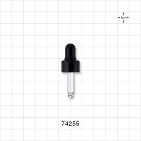 Dropper Cap, Black for 74249, 74250, 74251 - Fits Neck Finish: 13/415 - 74255