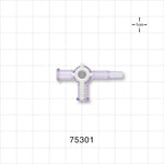 3-Way Stopcock, 2 Female Luer Locks, Male Luer Slip - 29 psi - 75301