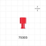 Double Dead-Ender Cap, Non-Vented with Recessed Stem, Red -  - 75303
