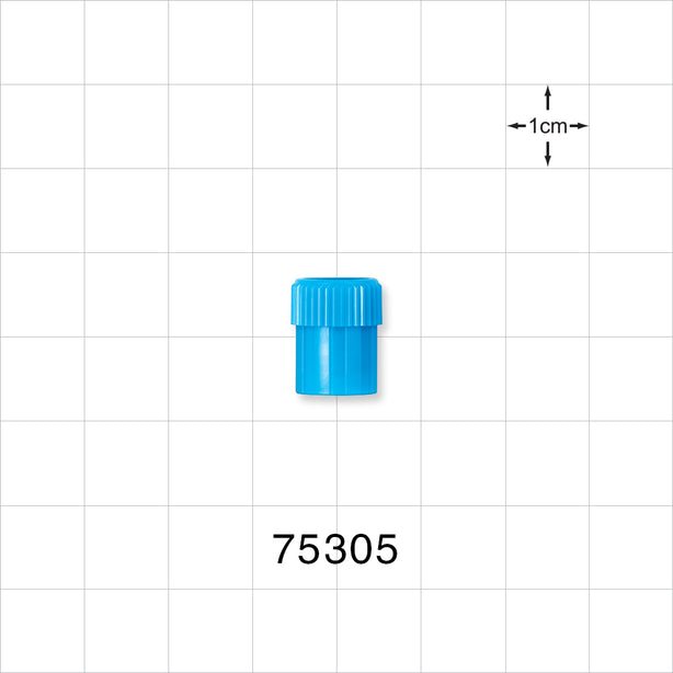 Male Luer Cap, Non-Vented, Blue -  - 75305