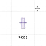 Female Luer Lock, Tubing Port, Clear - 0.189 inch ID/0.258 inch OD (4.8 mm /6.55 mm) - 75306