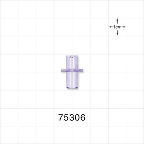Female Luer Lock, Tubing Port, Clear - 0.189 inch ID/0.258 inch OD (4.8 mm /6.55 mm) - 75306