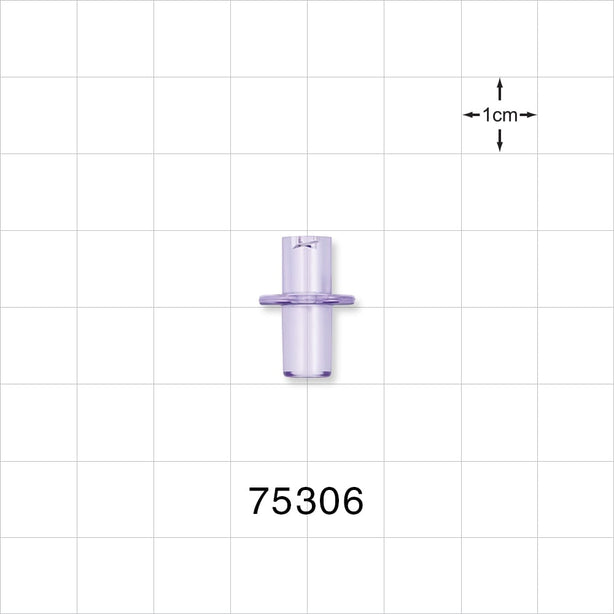Female Luer Lock, Tubing Port, Clear - 0.189 inch ID/0.258 inch OD (4.8 mm /6.55 mm) - 75306