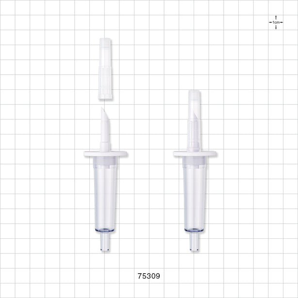 Spike/Chamber Assembly with Vented Cap - 0.134 inch - 0.127 inch ID (3.4 mm - 3.23 mm) - 75309