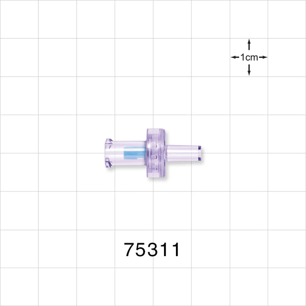 Luer Activated Valve, Female Luer Lock, Tubing Port - 0.086 inch ID/0.158 inch OD (2.18 mm/4.01 mm) - 75311