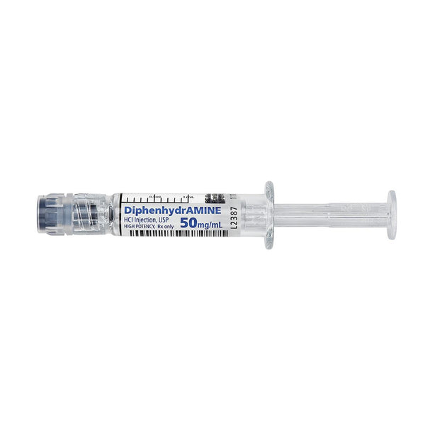 Fresenius Kabi HCL Diphenhydramine Hydrochloride Injection, 50 mg / mL, 24 x 1 mL Prefilled Syringe - 76045-0102-10 - 24 Each