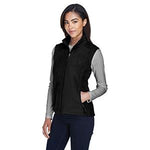 Broder Bros. Bros 78191 Women's 100% Poly Fleece Vest, Size M, Black - 1 Each