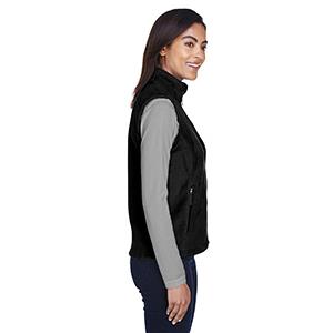 Broder Bros. Bros 78191 Women's 100% Poly Fleece Vest, Size XL, Black - XL - 1 Each