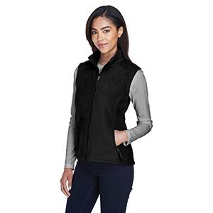 Broder Bros. Bros 78191 Women's 100% Poly Fleece Vest, Size XL, Black - XL - 1 Each