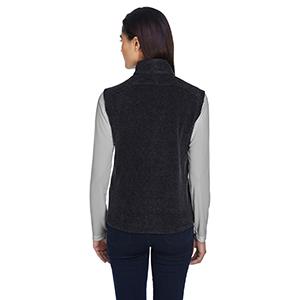 Broder Bros., Co. Broder Bros Women's Fleece Vest 78191 HTHR CHRCL L - 1.0 Each